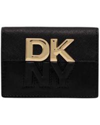 DKNY - Accessoires ,Zwart ,Leer Kaarthouder - Lyst