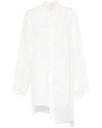 Yohji Yamamoto - Weiße klassische hemd mit langen ärmeln - Lyst