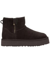 ESTRO - Dunkelbraune Schneestiefel Für Damen Aus Echtem Velours Mit Einem Pelzfutter - Lyst