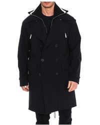 DSquared² - Jassen ,Zwart ,Polyester Double Layer Trenchcoat - Lyst