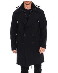 DSquared² - Jassen ,Zwart ,Polyester Double Layer Trenchcoat - Lyst