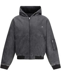Represent - Hooded Washed Bomber Jacket - Lyst