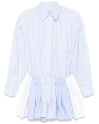 Alexander Wang - Hellblaues hemd mit elastischem bund - Lyst