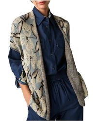 ALESSIA SANTI - Jacquard Cardigan Met Korte Flint Mouwen - Lyst