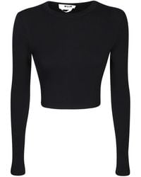 MSGM - Long Sleeve T-Shirts - Lyst