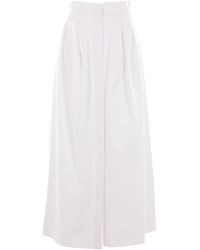 Max Mara - Rokken ,Wit ,Katoen Lange Alcade Gabardine Stretch Rok - Lyst