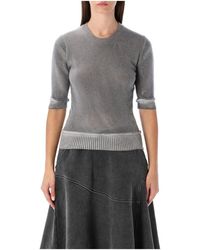 Our Legacy - Truien & Vesten ,Grijs ,Wol Faded Dual Knit Tee - Lyst