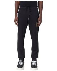Versace Jeans Couture - Schwarze Sweatpants Mit Detail - Lyst