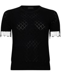 Liu Jo - Truien & Vesten ,Zwart ,Polyester Zwarte Sweater Nero Aw 25 Stijlvolle Pasvorm - Lyst
