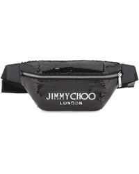 Jimmy Choo - Sequined finsley beltpack mit logo-print - Lyst