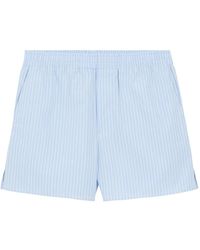 Ami Paris - Korte Broeken ,Blauw ,Katoen Cotton Elasticated Shorts - Lyst