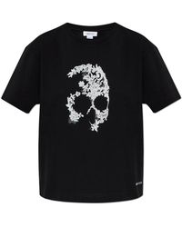McQueen - Lace Skull T-Shirt - Lyst