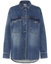 Gestuz - Vintage Denim Shirt Met Zakken - Lyst