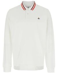 Vivienne Westwood - Weißes polo-shirt mit orb-logo - Lyst