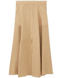 ROSSO35 - Rokken ,Katoen Elastische Taille Katoenen En Linnen Rok - Lyst