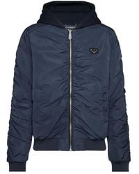 Philipp Plein - Jassen ,Blauw ,Nylon Padded Nylon Jacket - Lyst