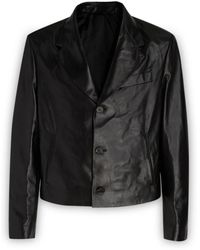 Ferragamo - Jassen ,Zwart ,Leer Giacche Gilet Blazers - Lyst