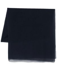 Alberta Ferretti - Blauer seidenschal accessoires,blauer schal mit internem logo-patch - Lyst