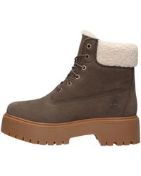 Timberland - Schoenen ,Bruin ,Leer Stone Street Mid Warm Gevoerde Waterdichte Boot - Lyst