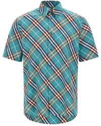 Burberry - Overhemden ,Blauw ,Katoen Robert Shirt - Lyst