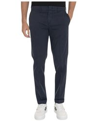 Fay - Broeken ,Blauw ,Katoen Chino Broeken - Lyst