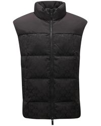 Armani - Daunenweste Austausch Modell Schwarz Polyester - Lyst