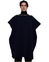 A.P.C. - Jassen ,Blauw ,Wol Wollen Poncho - Lyst