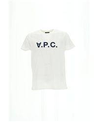 A.P.C. - T-shirt vpc blanc h - Lyst