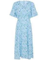 Ichi - Kleedjes ,Blauw ,Maxi Jurk - Lyst