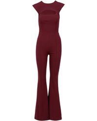Aniye By - Mono Rojo Con Pantalón Acampanado Y Hombreras, Mujer, Talla - Lyst