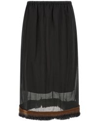 Tela - Rokken ,Zwart ,Wol Ophelia Skirt - Lyst