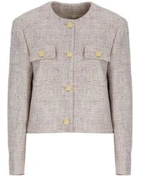 Lardini - Jassen ,Veelkleurig ,Leer Boucle Jas - Lyst
