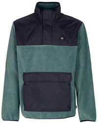 Vans - Mammoth Pullover Duck Groen/Zwart Slip-On Fleecejack Voor - Lyst
