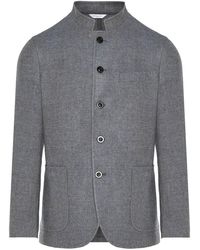 Boglioli - Jassen ,Grijs ,Wol Wollen/Cashmere Jas - Lyst