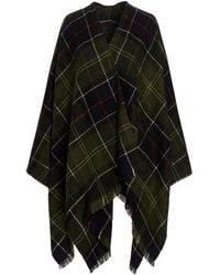 Barbour - Tartan Oversize Wrap Cape - Lyst