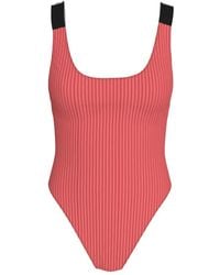 Calvin Klein - Badmode ,Rood ,Nylon Scoop Back One Piece-Rp - Lyst