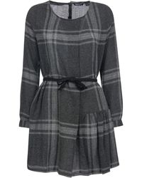Woolrich - Grijze Gaasjurk Met U-Hals - Lyst