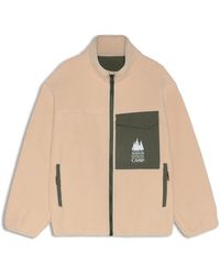 Maison Kitsuné - Jassen ,Polyester Camp Fleece Jacket - Lyst