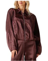 Y.A.S - Jassen ,Bruin ,Polyester Yastira Ls Bomber Jacket - Lyst
