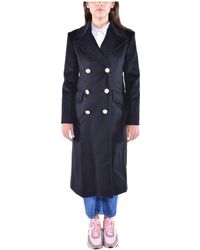 Max Mara - Jassen ,Zwart ,Wol Zwarte Alpaca Double-Breasted Jas - Lyst