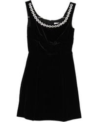 Self-Portrait - Velvet Mini Dress - Lyst