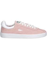 Lacoste - Schoenen ,Roze ,Katoen Baseshot Suede - Lyst