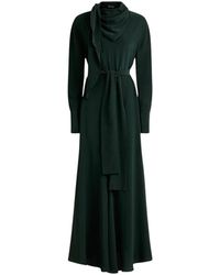 Kiton - Kleedjes ,Groen ,Zijden Elegante Jurk - Lyst