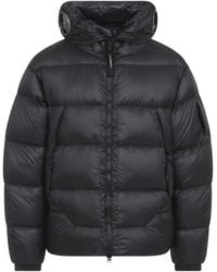 C.P. Company - Jassen ,Zwart ,Leer Medium Jacket - Lyst
