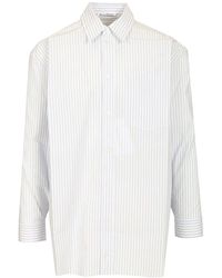Acne Studios - Gestreepte Overhemd Met Knopen - Lyst