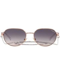 Vogue - Rose gold occhiali da sole with pink shaded lenses - Lyst