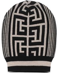 Balmain - Mütze aus Baumwolle mit gesticktem Monogramm - Lyst