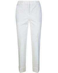 Incotex - Broeken ,Wit ,Katoen Nevet Cropped Broeken - Lyst