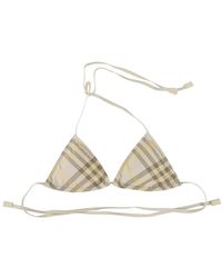 Burberry - Check Bikini Top - Lyst