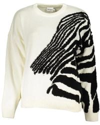 Desigual - Chic Contrast Crew Neck Sweater - Lyst